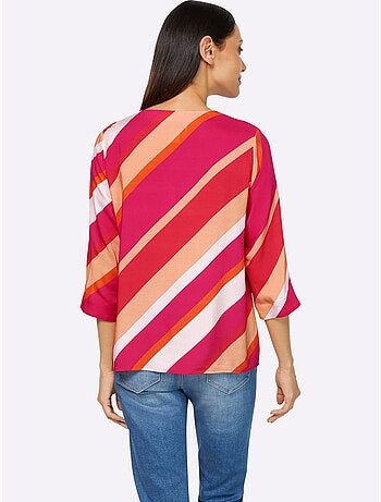 Chemisier Motif Rayé Moderne - Taille Standard - Helline