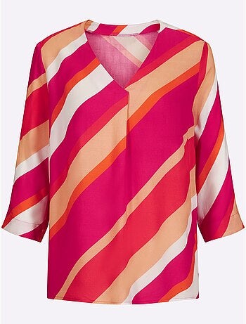 Chemisier Motif Rayé Moderne - Taille Standard - Helline