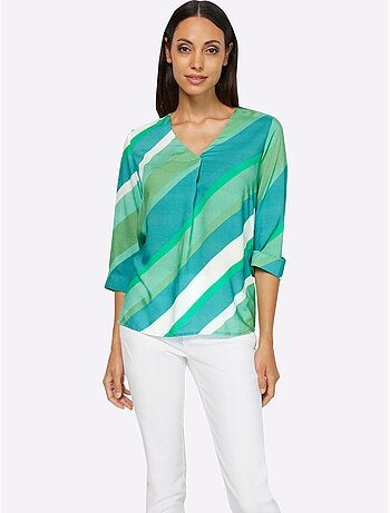 Chemisier Motif Rayé Moderne - Taille Standard - Helline