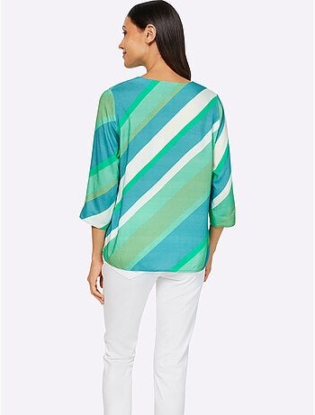 Chemisier Motif Rayé Moderne - Taille Standard - Helline