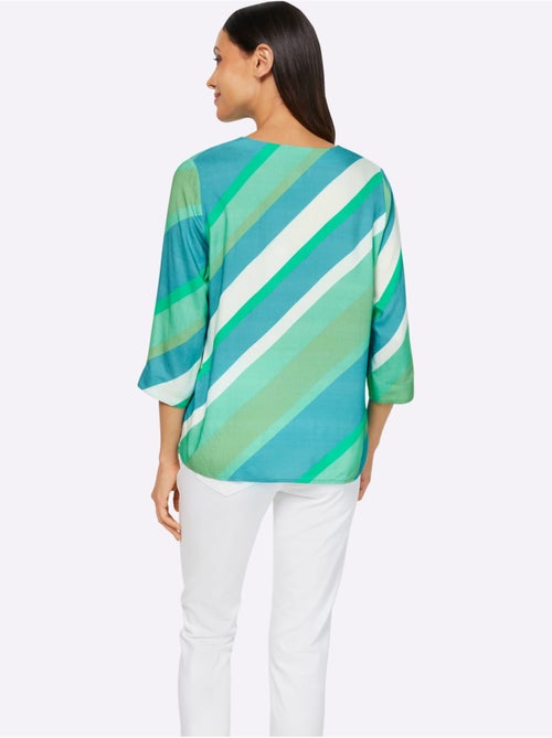 Chemisier Motif Rayé Moderne - Taille Standard - Helline - Kiabi Chemisier Motif Rayé Moderne - Taille Standard - Helline - Kiabi