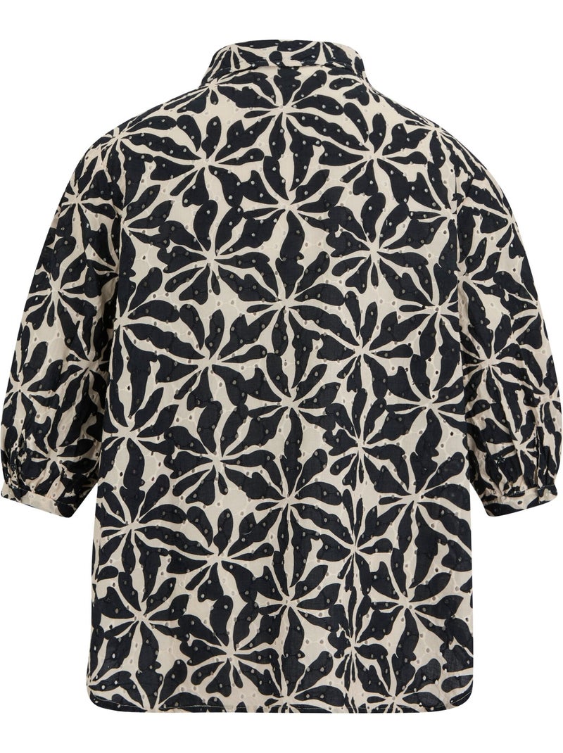 Chemisier motif/style floral abstrait nofino - regatta Beige - Kiabi