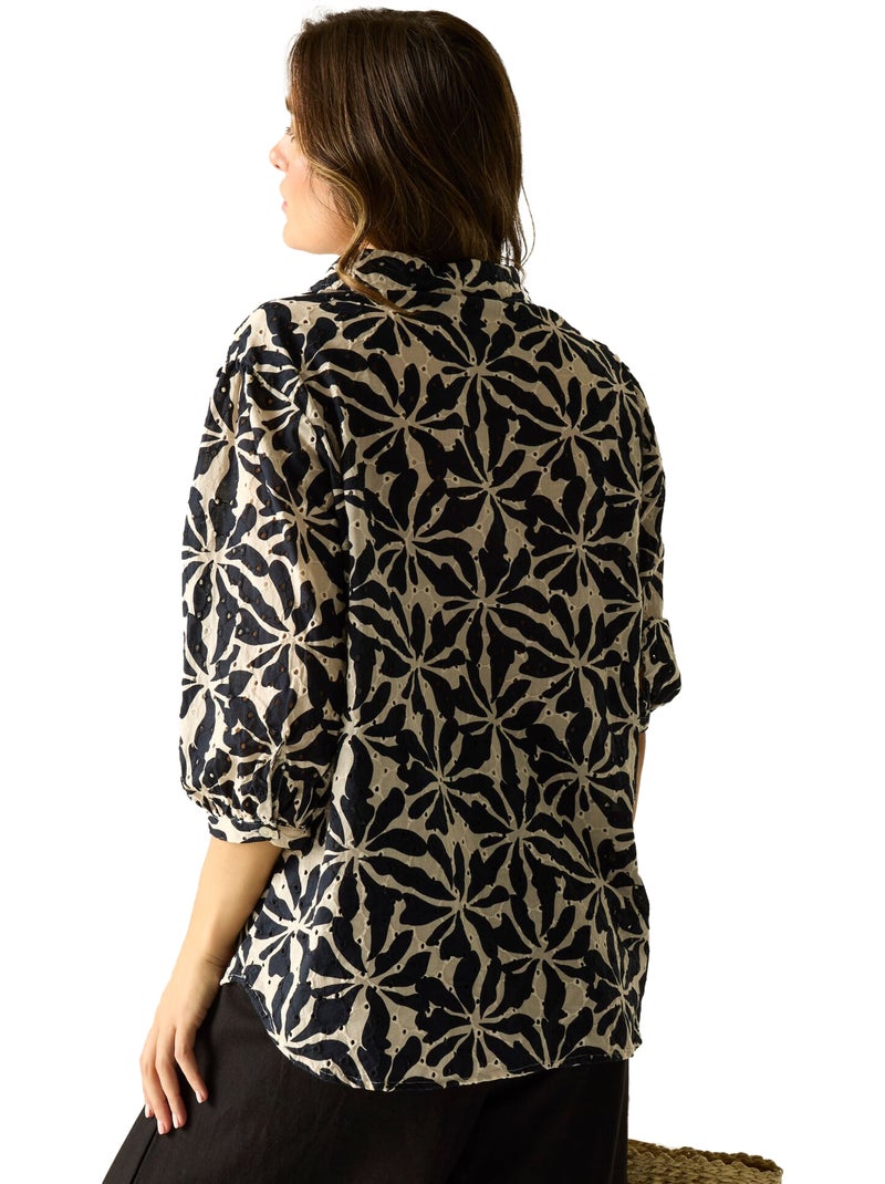 Chemisier motif/style floral abstrait nofino - regatta Beige - Kiabi