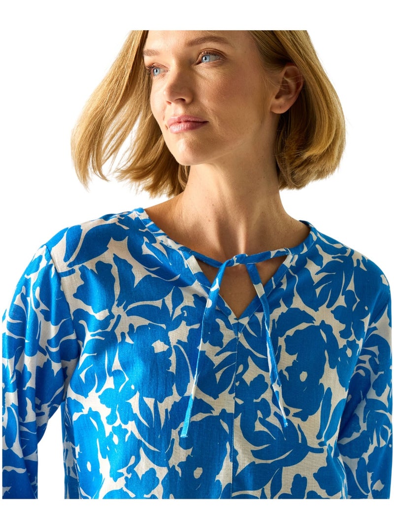 Chemisier motif/style floral primden - regatta Bleu - Kiabi