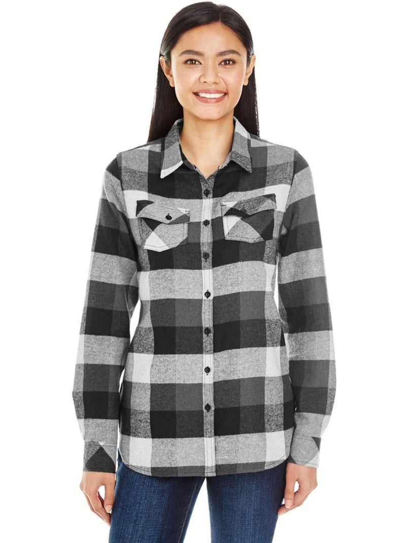 Chemisier motif/style motif écossais - burnside Vert/Prune - Kiabi