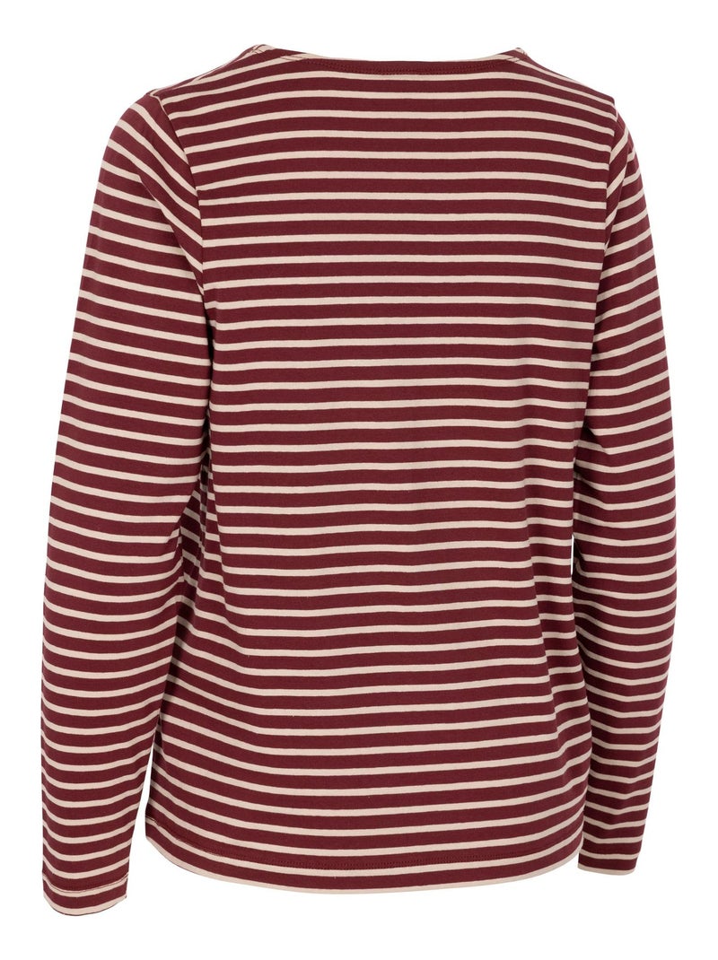 Chemisier motif/style rayure fil teint karen - trespass Bleu marine - Kiabi