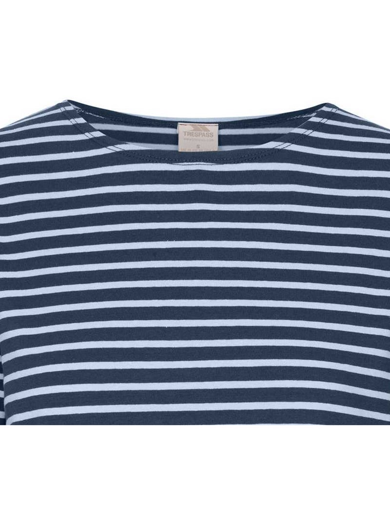 Chemisier motif/style rayure fil teint karen - trespass Bleu marine - Kiabi