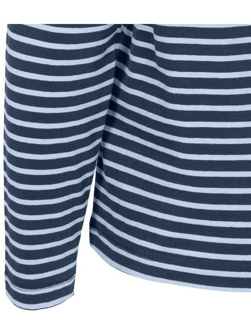 Chemisier motif/style rayure fil teint karen - trespass Bleu marine - Kiabi