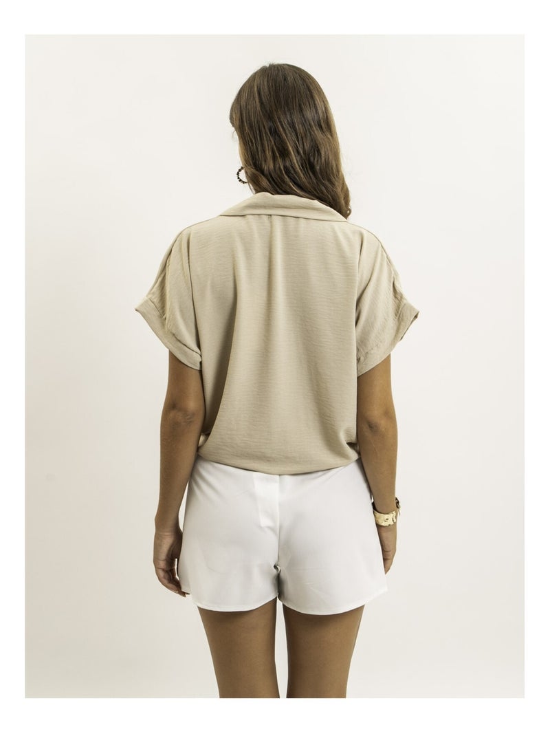 Chemisier noué ORAGE Beige - Kiabi