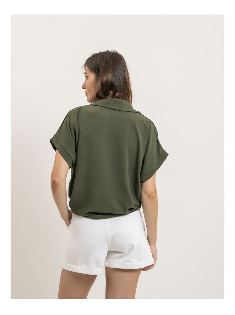 Chemisier noué ORAGE Kaki - Kiabi