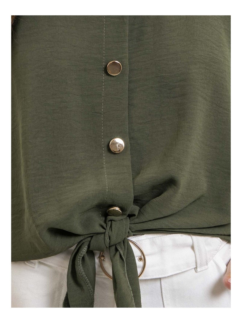 Chemisier noué ORAGE Kaki - Kiabi