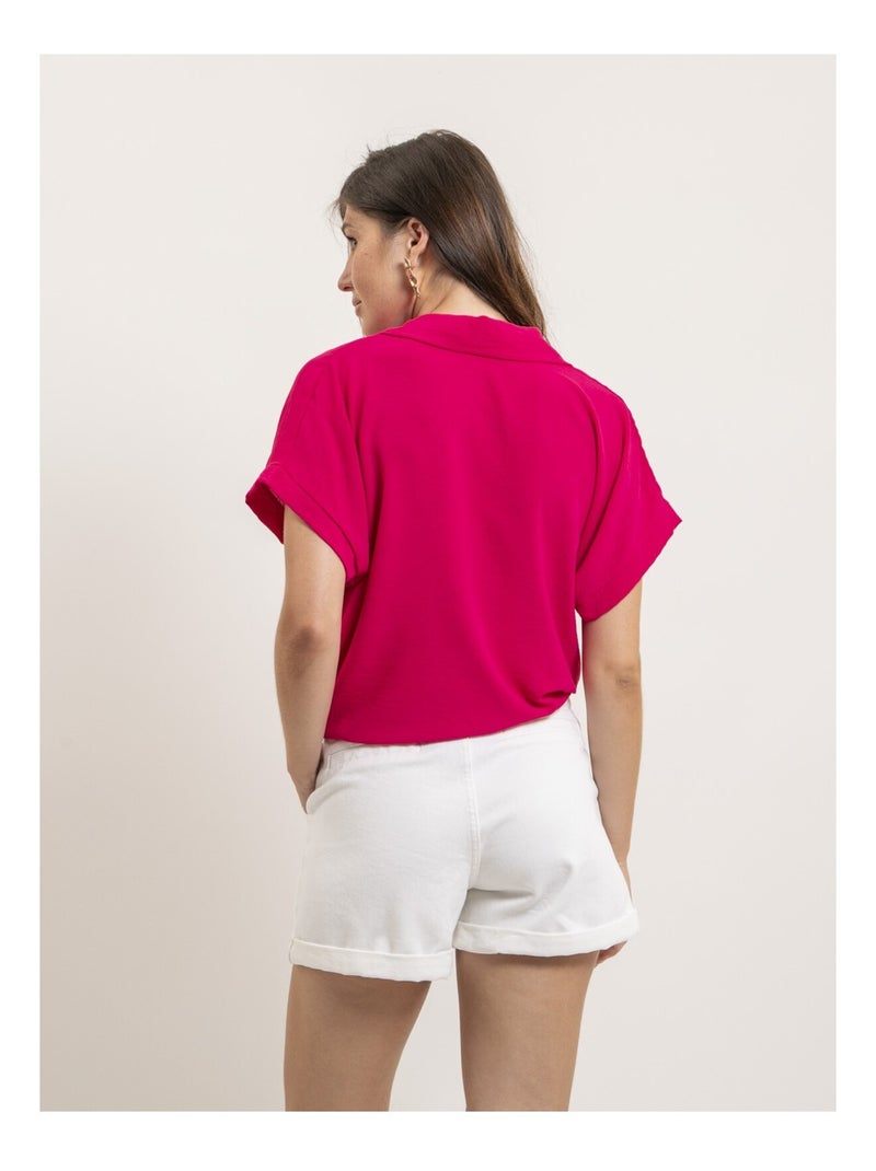 Chemisier noué ORAGE Rose fushia - Kiabi