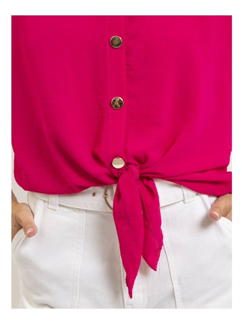 Chemisier noué ORAGE Rose fushia - Kiabi