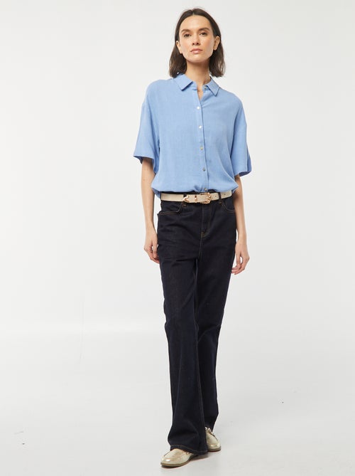 Chemisier oversize en lin - Kiabi