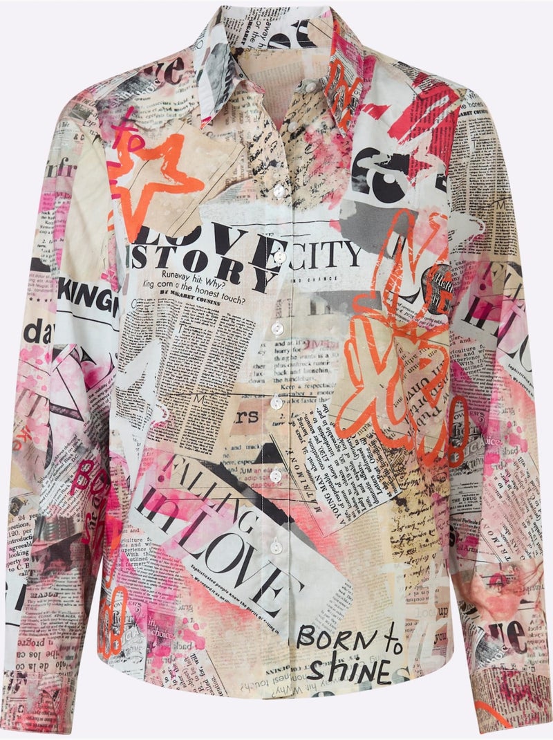 Chemisier Pur Coton - Taille Standard - helline Ecru - Kiabi