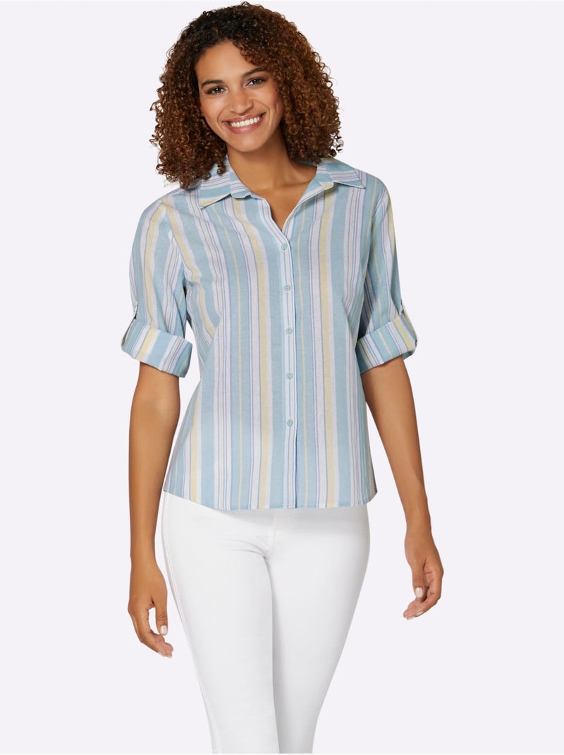 Chemisier Pur Coton - Taille Standard - Witt Menthe - Kiabi