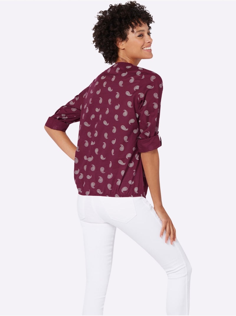 Chemisier pur coton - taille standard - witt Rouge - Kiabi