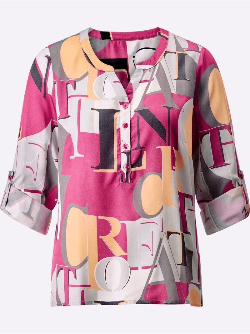 Chemisier Pur Modal - Taille Standard - helline Gris Rose - Kiabi