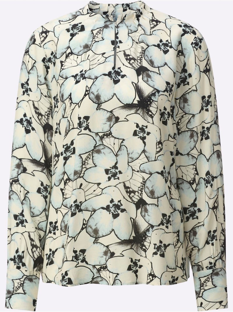 Chemisier Pure Viscose - Taille Standard - Helline Blanc Gris - Kiabi