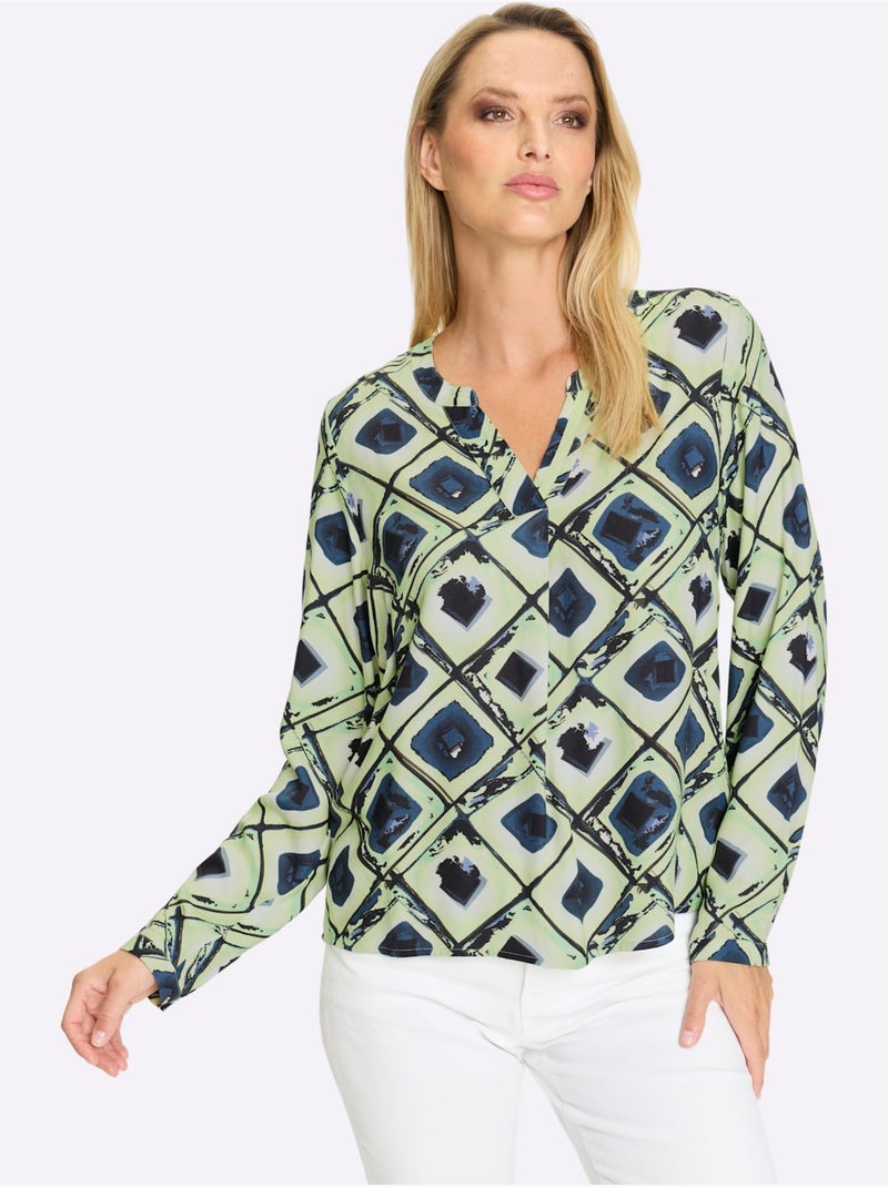 Chemisier Pure Viscose - Taille Standard - Helline Bleu - Kiabi