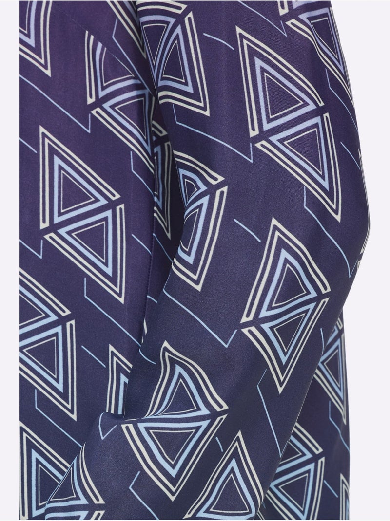 Chemisier pure viscose - taille standard - helline Bleu Violet - Kiabi