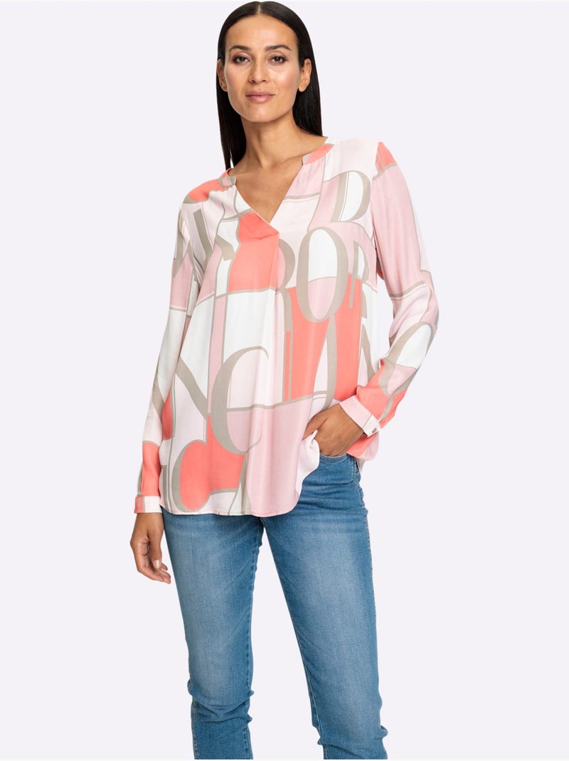 Chemisier Pure Viscose - Taille Standard - Helline Corail - Kiabi