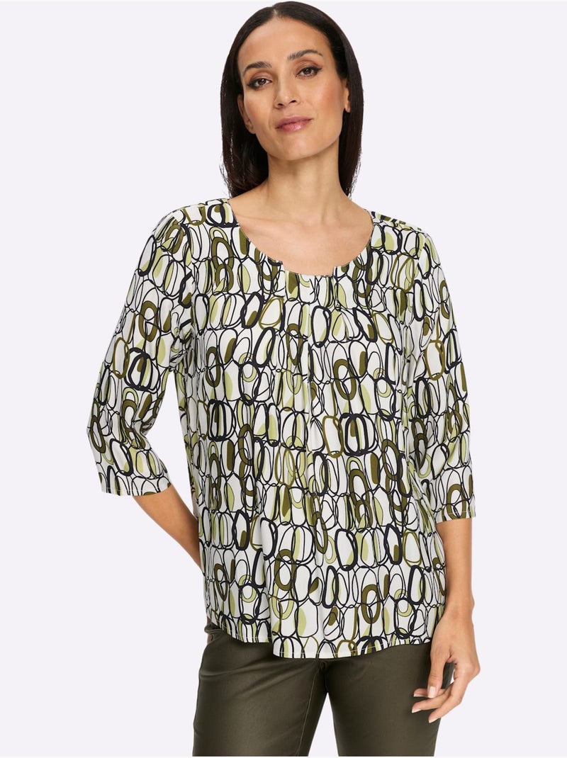 Chemisier Pure Viscose - Taille Standard - Helline Noir Beige Noir - Kiabi