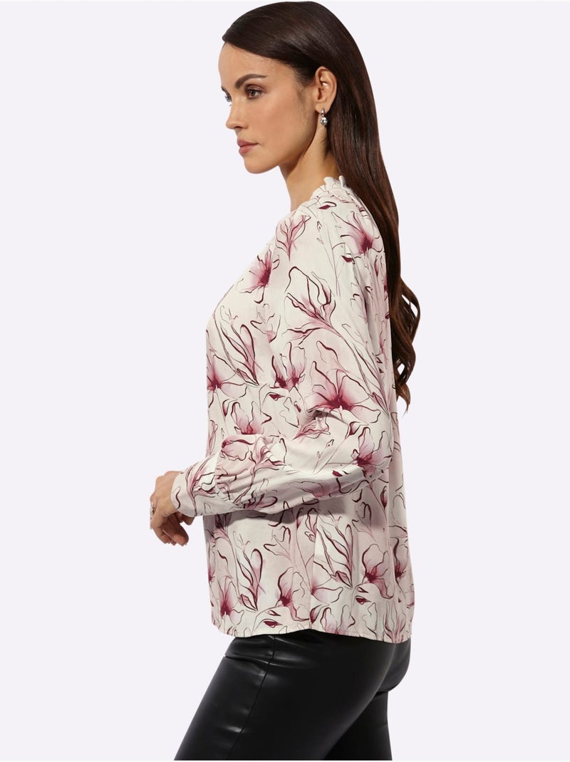 Chemisier Pure Viscose - Taille Standard - Helline Violet/Rouge - Kiabi