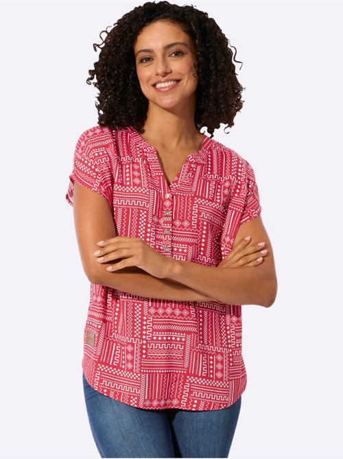 Chemisier Pure Viscose - Taille Standard - Witt - Kiabi Chemisier Pure Viscose - Taille Standard - Witt - Kiabi