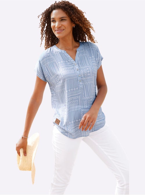 Chemisier Pure Viscose - Taille Standard - Witt - Kiabi Chemisier Pure Viscose - Taille Standard - Witt - Kiabi