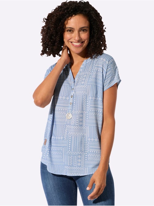 Chemisier Pure Viscose - Taille Standard - Witt - Kiabi Chemisier Pure Viscose - Taille Standard - Witt - Kiabi