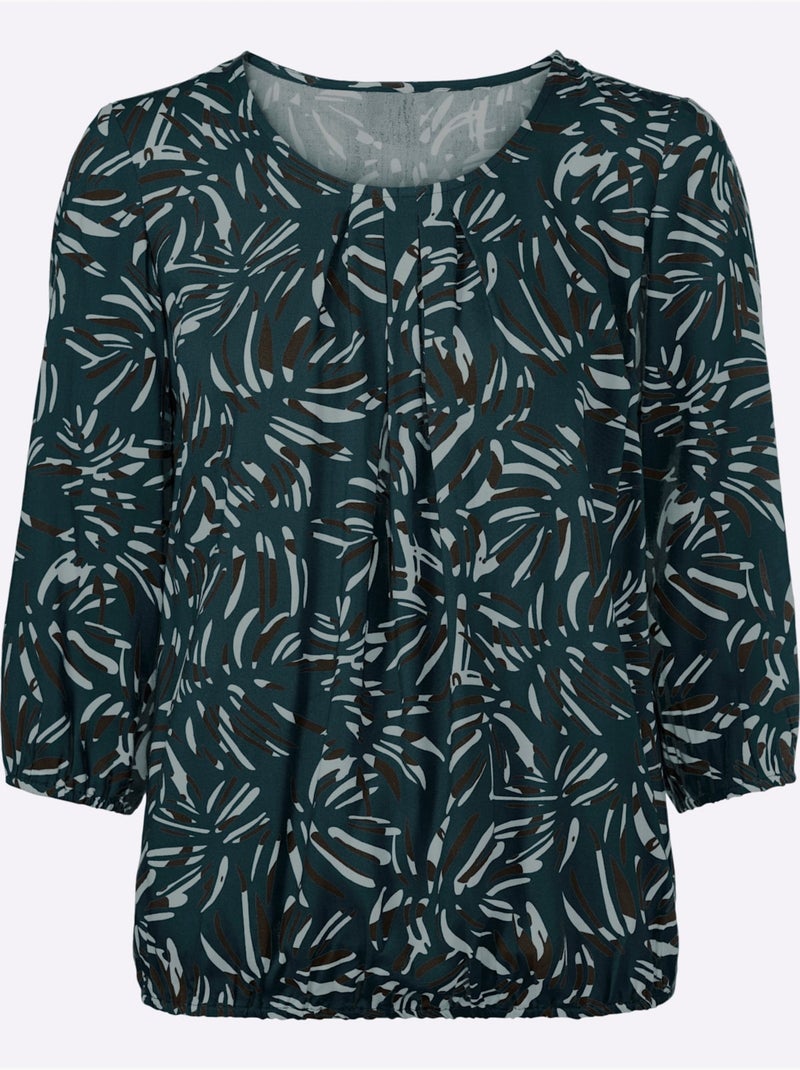 Chemisier Pure Viscose - Taille Standard - Witt Bleu Noir - Kiabi