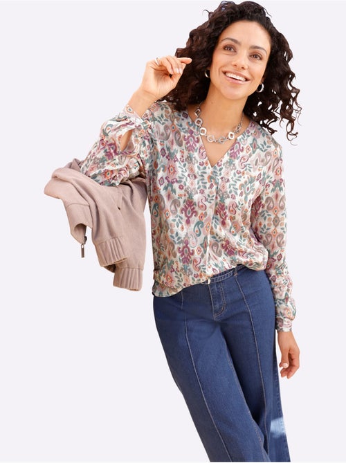 Chemisier Pure Viscose - Taille Standard - Witt - Kiabi Chemisier Pure Viscose - Taille Standard - Witt - Kiabi