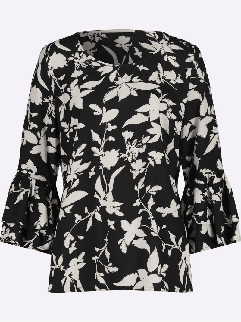 Chemisier Pure Viscose - Taille Standard - Witt Noir Blanc - Kiabi