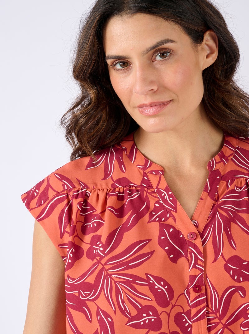 Chemisier pure viscose Climatyl - Damart Orange - Kiabi