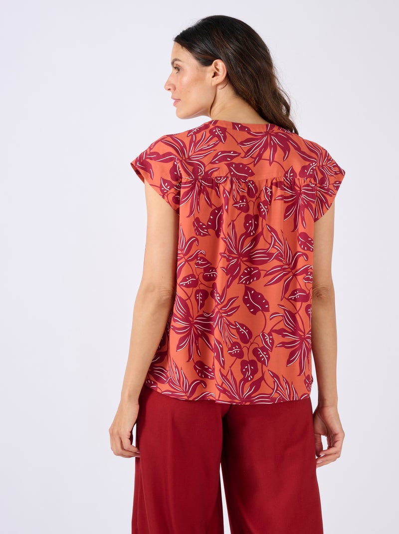 Chemisier pure viscose Climatyl - Damart Orange - Kiabi