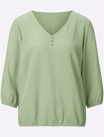 Chemisier Qualité Froissée, Repassage Superflu - Taille Standard - Moda Vilona