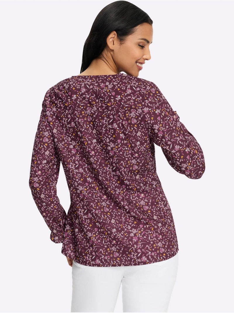 Chemisier qualité tissée - taille standard - moda vilona Bordeaux - Kiabi