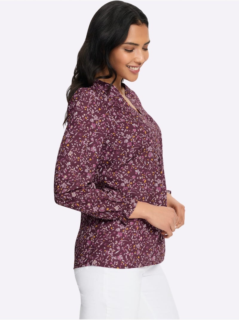 Chemisier qualité tissée - taille standard - moda vilona Bordeaux - Kiabi
