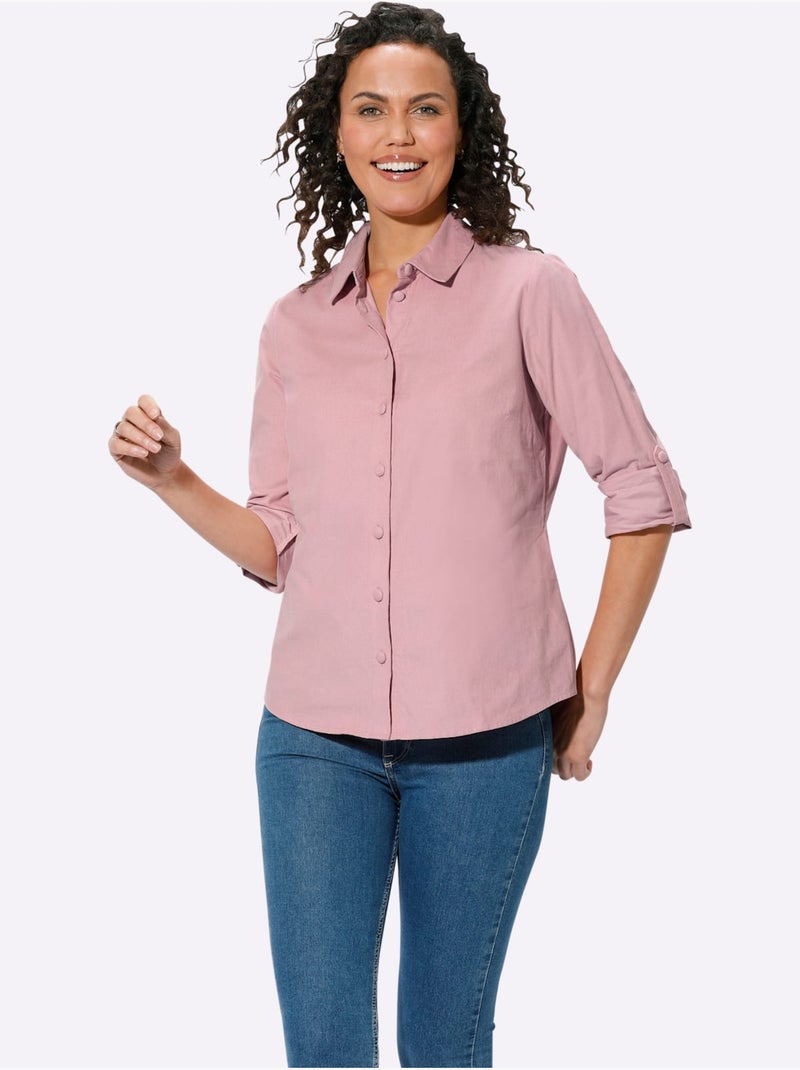 Chemisier Qualité Velours Très Douce - Taille Standard - Witt Rose - Kiabi