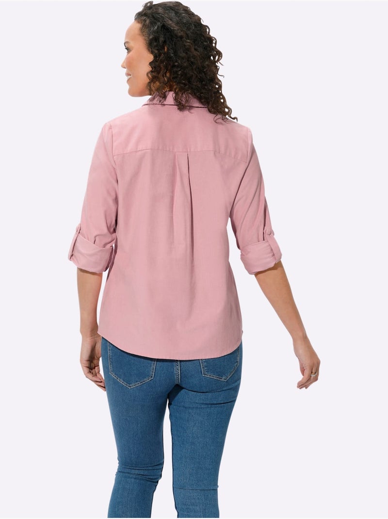 Chemisier Qualité Velours Très Douce - Taille Standard - Witt Rose - Kiabi