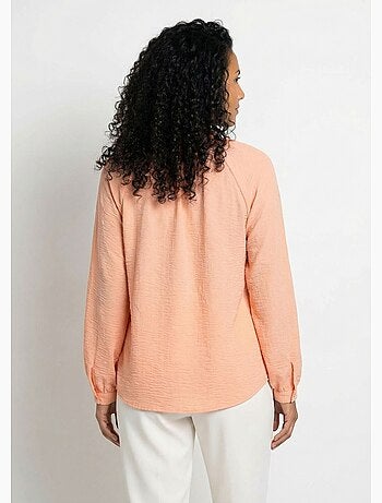 Chemisier raglan ample col V boutonné - Afibel