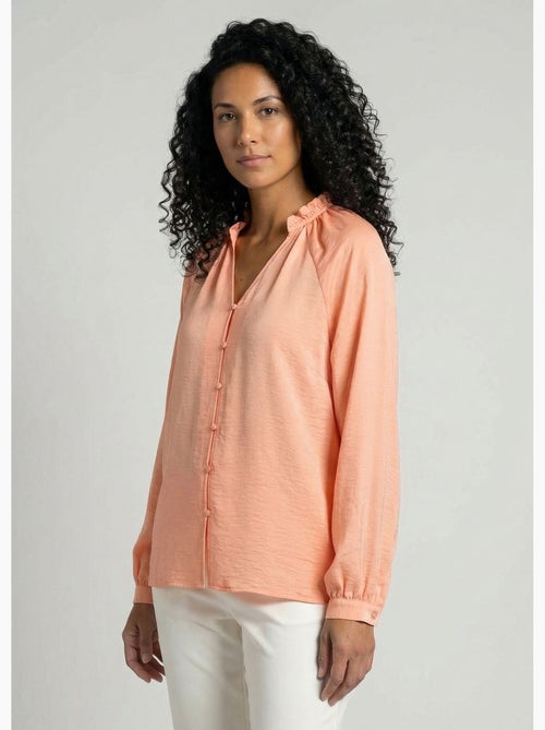 Chemisier raglan ample col V boutonné - Afibel - Kiabi