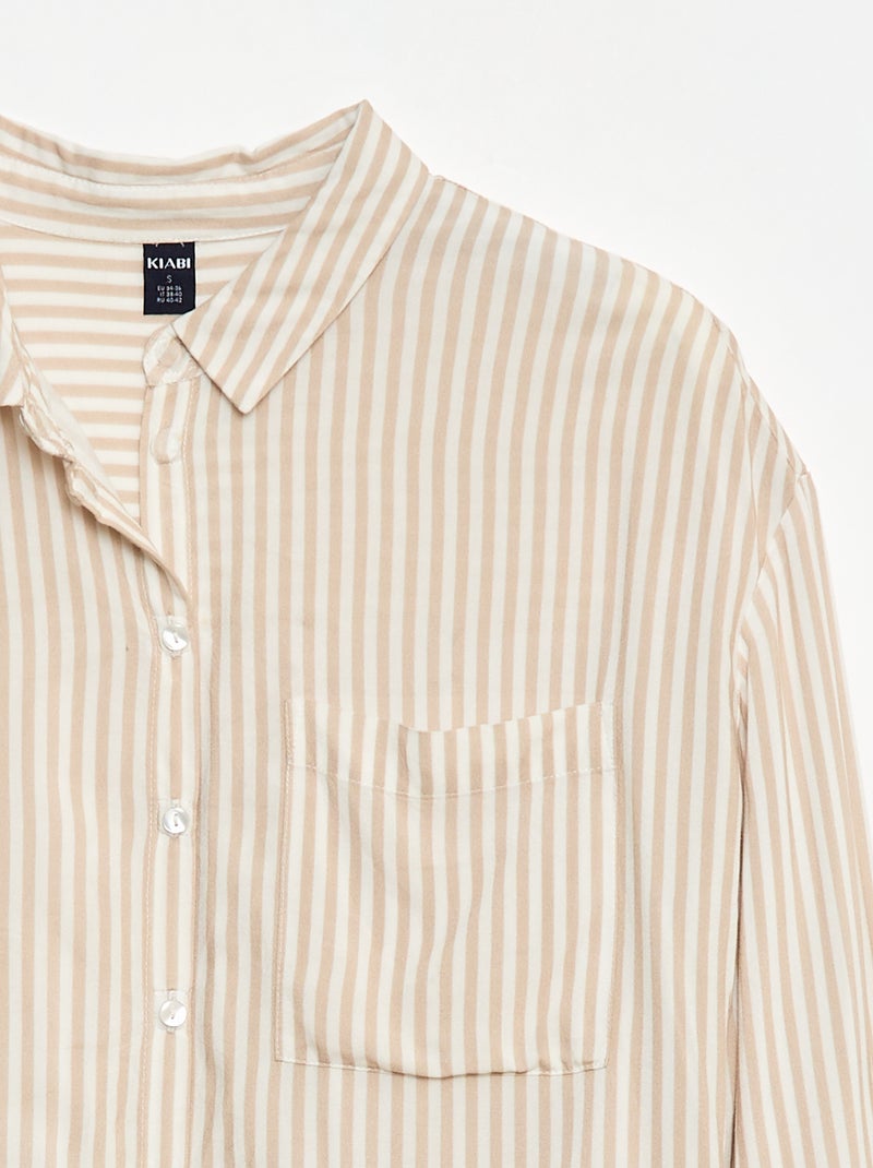 Chemisier rayé - So Easy Beige - Kiabi