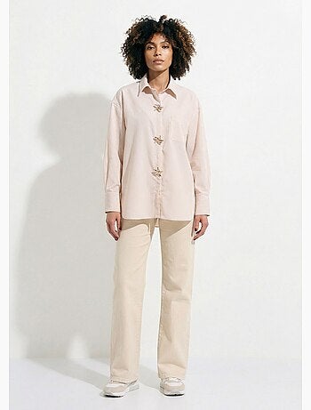 Chemisier rayé + 3 broches métal étoile - AFIBEL