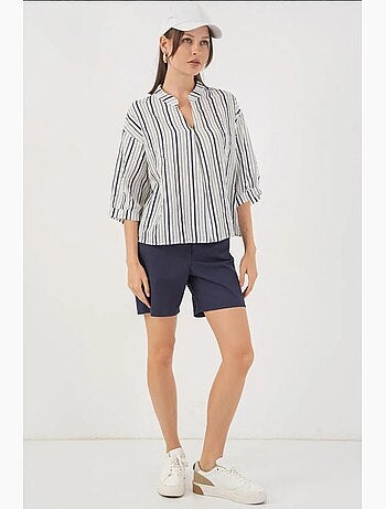 Blouse rayée à col en v bdart