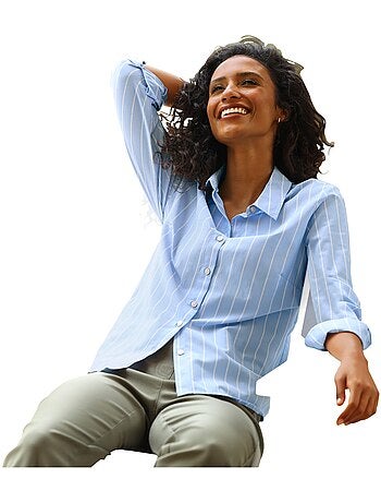 Chemisier Rayé Longues Rayures Affinantes - Taille Standard - helline