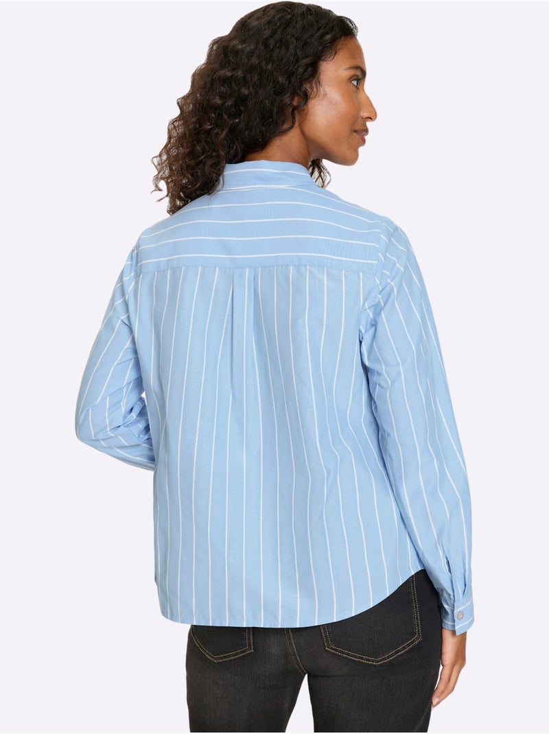Chemisier Rayé Longues Rayures Affinantes - Taille Standard - Helline Bleu Blanc - Kiabi