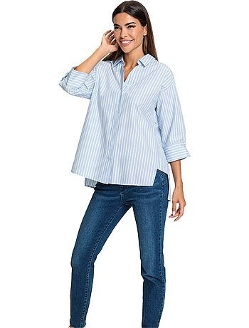 Chemisier Rayé Motif à Rayures Mode - Taille Standard - helline