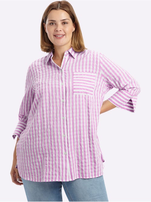 Chemisier Rayé Motif à Rayures Mode - Taille Standard - Sheego - Kiabi Chemisier Rayé Motif à Rayures Mode - Taille Standard - Sheego - Kiabi